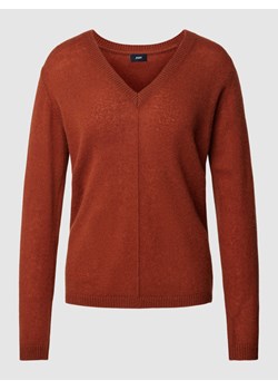 Sweter z dzianiny z dekoltem w serek ze sklepu Peek&Cloppenburg  w kategorii Swetry damskie - zdjęcie 160640186
