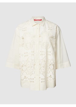 Bluzka koszulowa PLUS SIZE z haftem angielskim model ‘FAUNA’ ze sklepu Peek&Cloppenburg  w kategorii Koszule damskie - zdjęcie 160641656