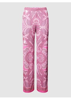 Spodnie materiałowe z wzorem na całej powierzchni ze sklepu Peek&Cloppenburg  w kategorii Spodnie damskie - zdjęcie 160643678