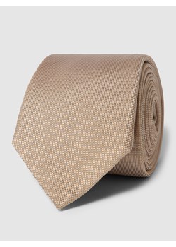 Krawat jedwabny z drobnym,tkanym wzorem model ‘PLAIN WEAVE’ ze sklepu Peek&Cloppenburg  w kategorii Krawaty - zdjęcie 160651389