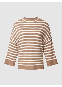 Sweter PLUS SIZE z dzianiny ze wzorem w paski ze sklepu Peek&Cloppenburg  w kategorii Swetry damskie - zdjęcie 160652449
