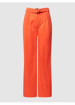 Spodnie z paskiem z materiału ze sklepu Peek&Cloppenburg  w kategorii Spodnie damskie - zdjęcie 160705269