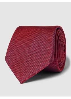 Krawat jedwabny z drobnym,tkanym wzorem model ‘PLAIN WEAVE’ ze sklepu Peek&Cloppenburg  w kategorii Krawaty - zdjęcie 160714937