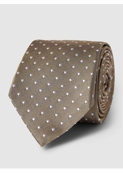 Krawat jedwabny z drobnym wzorem na całej powierzchni ze sklepu Peek&Cloppenburg  w kategorii Krawaty - zdjęcie 160743729