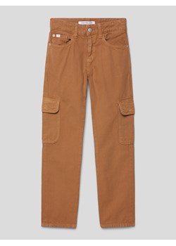Spodnie o kroju regular fit z naszywką z logo model ‘UTILITY’ ze sklepu Peek&Cloppenburg  w kategorii Spodnie chłopięce - zdjęcie 160747627