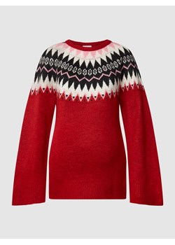 Sweter ciążowy z dzianiny z norweskim wzorem model ‘LELI’ ze sklepu Peek&Cloppenburg  w kategorii Swetry ciążowe - zdjęcie 160769347