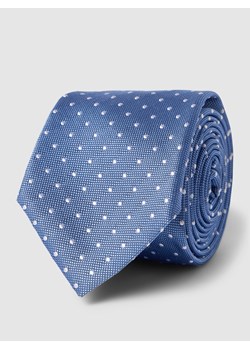 Krawat jedwabny z drobnym wzorem na całej powierzchni ze sklepu Peek&Cloppenburg  w kategorii Krawaty - zdjęcie 160775417