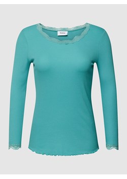 Bluzka PLUS SIZE z długim rękawem i obszyciem koronką model ‘Zamond’ ze sklepu Peek&Cloppenburg  w kategorii Bluzki damskie - zdjęcie 160779166