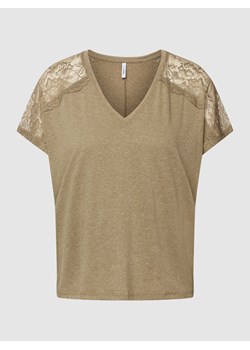 T-shirt z koronką model ‘AUGUSTA’ ze sklepu Peek&Cloppenburg  w kategorii Bluzki damskie - zdjęcie 160780179