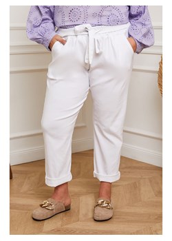 Plus Size Company Spodnie &quot;Lirane&quot; w kolorze białym ze sklepu Limango Polska w kategorii Spodnie damskie - zdjęcie 160804366