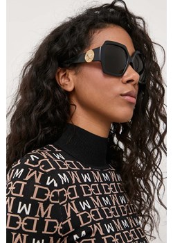 Versace okulary przeciwsłoneczne damskie kolor czarny ze sklepu ANSWEAR.com w kategorii Okulary przeciwsłoneczne damskie - zdjęcie 160823297
