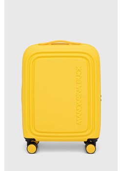 Mandarina Duck walizka LOGODUCK + kolor żółty P10SZV24 ze sklepu ANSWEAR.com w kategorii Walizki - zdjęcie 160823379