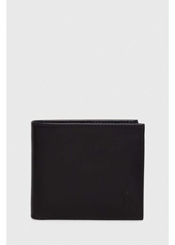 Polo Ralph Lauren portfel skórzany męski kolor czarny ze sklepu ANSWEAR.com w kategorii Portfele męskie - zdjęcie 160831189