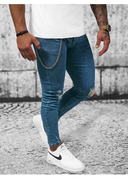 Spodnie jeansowe męskie niebieskie OZONEE O/268SPZ ze sklepu ozonee.pl w kategorii Jeansy męskie - zdjęcie 160889886