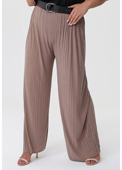 Beżowe Spodnie With You Honey ze sklepu Born2be Odzież w kategorii Spodnie damskie - zdjęcie 160893179