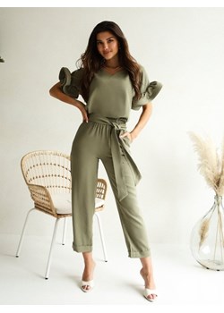 Spodnie Cambell Khaki ze sklepu Lisa Mayo w kategorii Spodnie damskie - zdjęcie 160908518