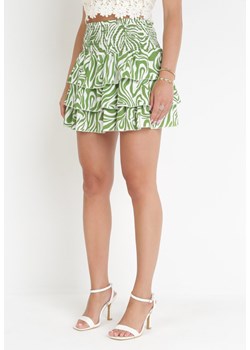 Zielona Spódnica z Falbankami Durril ze sklepu Born2be Odzież w kategorii Spódnice - zdjęcie 160909067