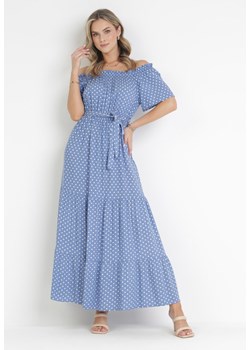 Jasnoniebieska Sukienka Paphophi ze sklepu Born2be Odzież w kategorii Sukienki - zdjęcie 160921098