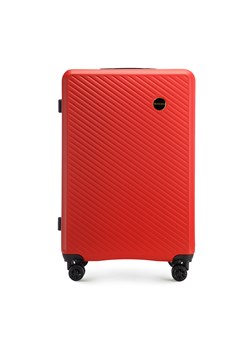 Duża walizka z ABS-u w ukośne paski czerwona ze sklepu WITTCHEN w kategorii Walizki - zdjęcie 160927385