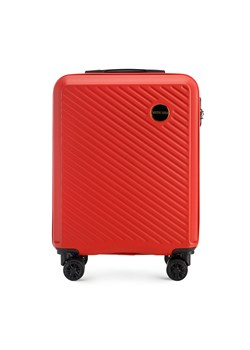 Walizka kabinowa z ABS-u w ukośne paski czerwona ze sklepu WITTCHEN w kategorii Walizki - zdjęcie 160927435