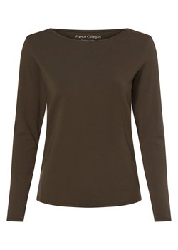 Franco Callegari Damska koszulka z długim rękawem Kobiety khaki jednolity ze sklepu vangraaf w kategorii Bluzki damskie - zdjęcie 160927457