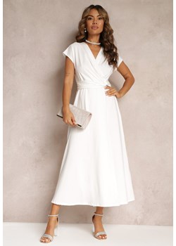 Biała Sukienka Kopertowa Appephone ze sklepu Renee odzież w kategorii Sukienki - zdjęcie 160936159