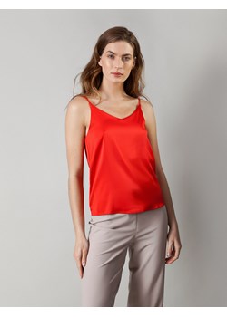 Czerwony satynowy top na cienkich ramiączkach ze sklepu Molton w kategorii Bluzki damskie - zdjęcie 160938368