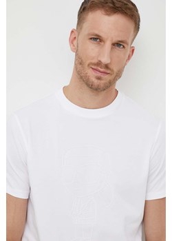 Karl Lagerfeld t-shirt bawełniany kolor biały z nadrukiem ze sklepu ANSWEAR.com w kategorii T-shirty męskie - zdjęcie 160938705