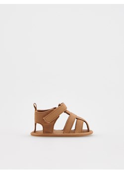 Reserved - Bawełniane sandały - brązowy ze sklepu Reserved w kategorii Buciki niemowlęce - zdjęcie 160939446
