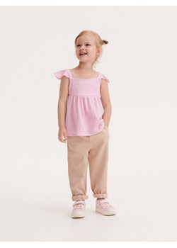 Reserved - Bluzka z falbanami - różowy ze sklepu Reserved w kategorii Koszulki niemowlęce - zdjęcie 160939515