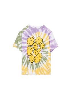 Cropp - T-shirt tie-dye Smiley - wielobarwny ze sklepu Cropp w kategorii Bluzki damskie - zdjęcie 160940187