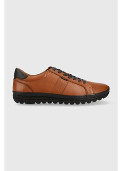Wojas sneakersy skórzane kolor brązowy 1014753 ze sklepu ANSWEAR.com w kategorii Półbuty męskie - zdjęcie 160942509