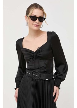 Guess bluzka damska kolor czarny gładka ze sklepu ANSWEAR.com w kategorii Bluzki damskie - zdjęcie 160945407