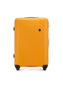 Duża walizka z ABS-u z geometrycznym tłoczeniem pomarańczowa ze sklepu WITTCHEN w kategorii Walizki - zdjęcie 160947415