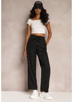 Czarne Spodnie z Wysokim Stanem i Szerokimi Nogawkami Niriki ze sklepu Renee odzież w kategorii Spodnie damskie - zdjęcie 160955259