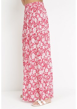 Czerwona Spódnica Maxi Bawełniana w Kwiaty Shimine ze sklepu Born2be Odzież w kategorii Spódnice - zdjęcie 160955997
