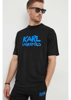 Karl Lagerfeld t-shirt męski kolor czarny z nadrukiem ze sklepu ANSWEAR.com w kategorii T-shirty męskie - zdjęcie 160956688