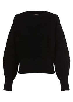 BOSS Sweter damski z dodatkiem jedwabiu Kobiety Bawełna czarny jednolity ze sklepu vangraaf w kategorii Swetry damskie - zdjęcie 160961317