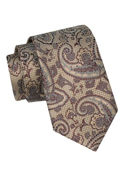 Krawat Męski, Klasyczny - ALTIES - Beże i Brązy, Paisley KRALTS0953 ze sklepu JegoSzafa.pl w kategorii Krawaty - zdjęcie 160962458