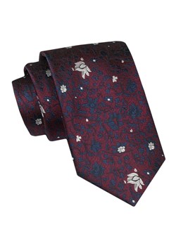Krawat Męski, Klasyczny - ALTIES - Bordo, Kwiaty KRALTS0967 ze sklepu JegoSzafa.pl w kategorii Krawaty - zdjęcie 160962466