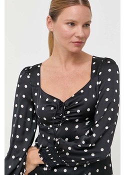 Guess bluzka damska kolor czarny gładka ze sklepu ANSWEAR.com w kategorii Bluzki damskie - zdjęcie 160962575