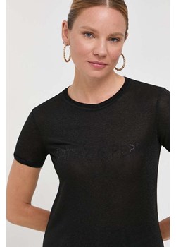 Patrizia Pepe t-shirt damski kolor czarny ze sklepu ANSWEAR.com w kategorii Bluzki damskie - zdjęcie 160962598
