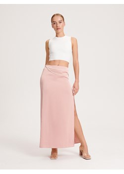 Reserved - Spódnica z ozdobnymi perełkami - pastelowy róż ze sklepu Reserved w kategorii Spódnice - zdjęcie 160974515