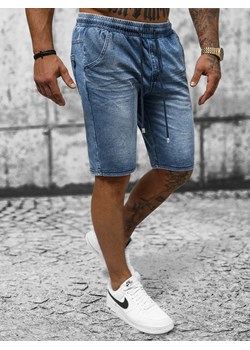 Spodenki męskie jeansowe ciemno-niebieskie OZONEE NB/MP0267BS ze sklepu ozonee.pl w kategorii Spodenki męskie - zdjęcie 160978738