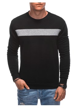 Bluza męska bez kaptura 1598B - czarna ze sklepu Edoti w kategorii Bluzy męskie - zdjęcie 161006289
