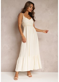 Beżowa Sukienka Chryazire ze sklepu Renee odzież w kategorii Sukienki - zdjęcie 161011665