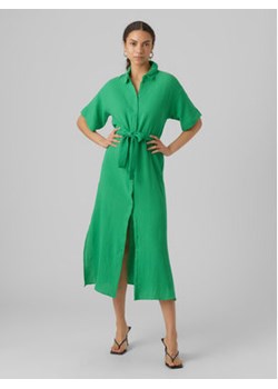Vero Moda Sukienka koszulowa Natali 10283129 Zielony Regular Fit ze sklepu MODIVO w kategorii Sukienki - zdjęcie 161015389