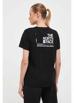 The North Face t-shirt damski kolor czarny ze sklepu ANSWEAR.com w kategorii Bluzki damskie - zdjęcie 161022835