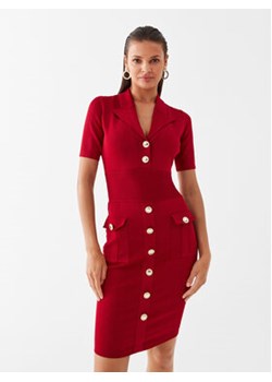 Marciano Guess Sukienka codzienna 3YGK00 5036Z Czerwony Slim Fit ze sklepu MODIVO w kategorii Sukienki - zdjęcie 161034409