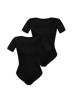 Body damskie z krótkim rękawem czarne 2-pak Shirty, Kolor czarny, Rozmiar S, Teyli ze sklepu Intymna w kategorii Bluzki damskie - zdjęcie 161042879